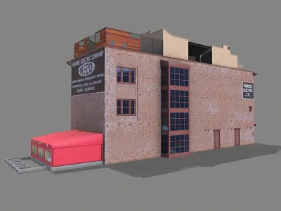342 Spear Street Building San Francisco Low-poly 3D model