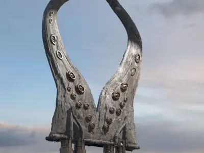 Alien meteor rock Sickle 3D model