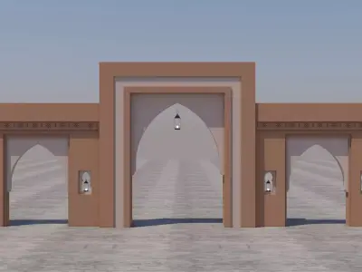 Traditional Moroccan Door Marrakech  3D model
