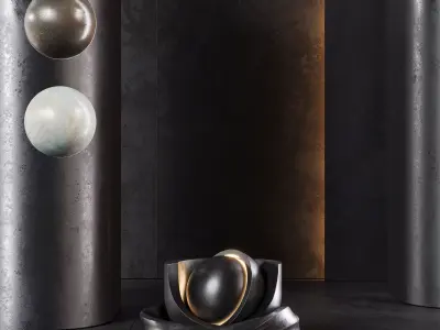 Porcelain tile Laminam Ossido Verderame Bruno Nero Texture