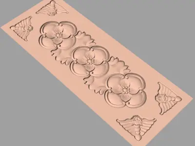 European furniture 3D relief models for CNC wood engraving E237 3D model