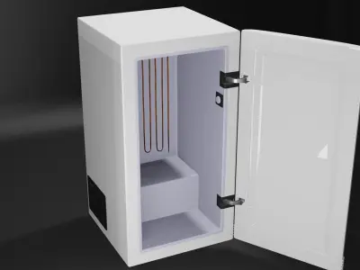 MINI REFRIGERATOR  with INTERNAL  EQUIPMENT 3D model