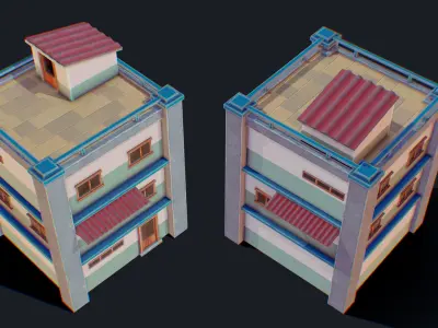 House of Color H Low-poly 3D model