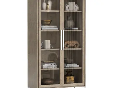 BENOIT GLASS DOUBLE-DOOR CABINET 3D model