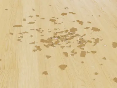 Broken Glass Debris - Large 3D model