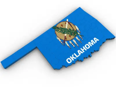 Oklahoma Political Map 3D model