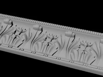 carved baguette 3D model 10