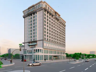 Hotel Project Low-poly 3D model
