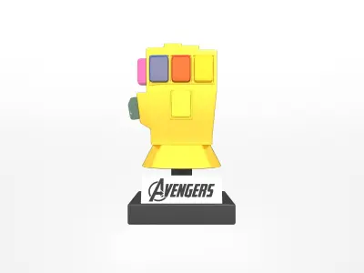 Lego Infinity Gauntlet v2 001 Low-poly 3D model