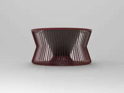 Zigzag Fire Pit Low-poly 3D model