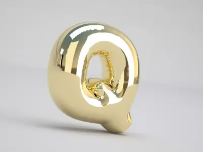 Q Balloon Gold 3D model