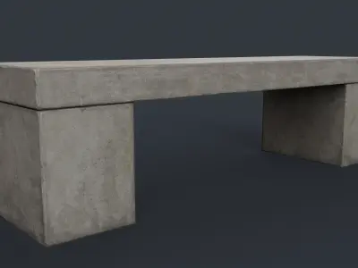 Modern Outdoor Bench 78 PBR Game Ready Low-poly 3D model