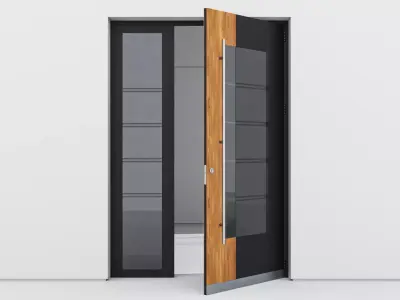 Aluminium door 123 3D model