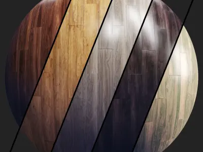 Parquet B - 2 Pattern - 5 Color - 8K - SBSAR Texture