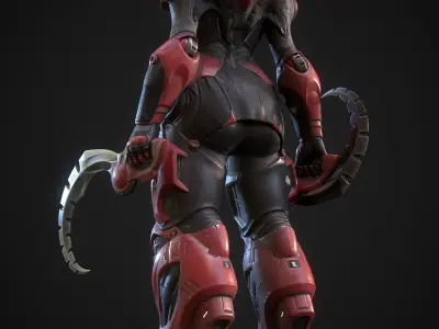 Mech sci fi 3d character  Low-poly 3D model