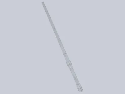 Sci fi baston Low-poly 3D model