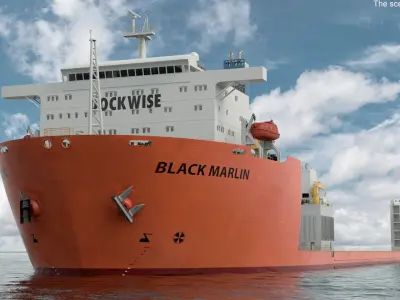  Black Marlin Heavy Lift Vessel Rigged 