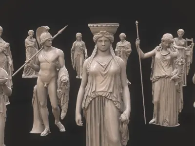 Greek Sculptures 3D model