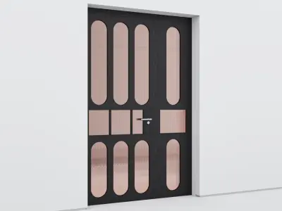 Aluminium door 331 3D model