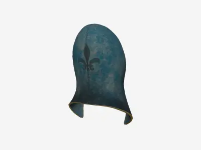Assassin Mask A08 Blue Gold - Character Design Fashion Low-poly 3D model