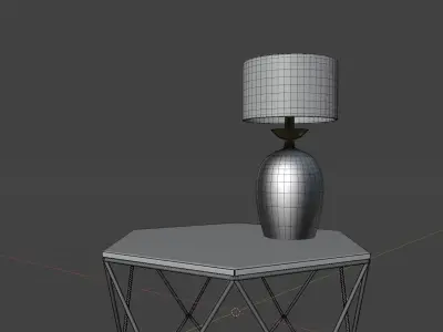 Lamp 3d model table with Free 3D model