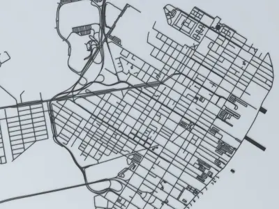 Atlantic City Road Network and Streets 3D model