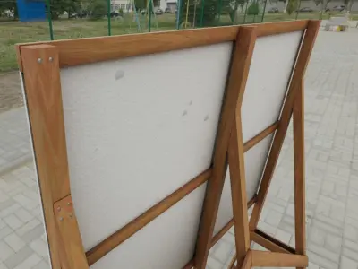  Wooden Billboard For Construction Sites 2 Low-poly 3D model