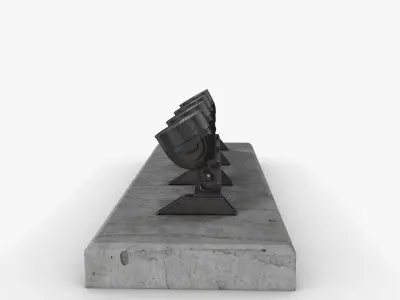 Floodlight 01 Low-poly 3D model