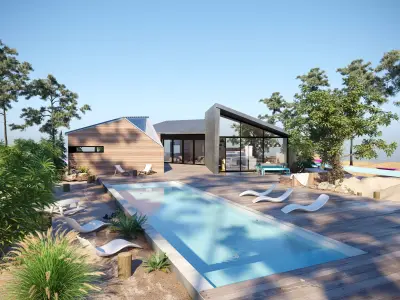 Beach Villa Pool 3D model