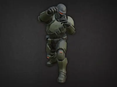 Space Marine Commando Model Low-poly 3D model