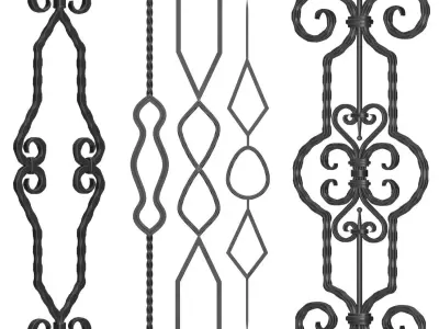 Wrought iron panel No 10 3D model