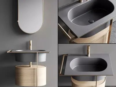 Ceramica Cielo Kyros Single Vanity Unit Set 2 3D model