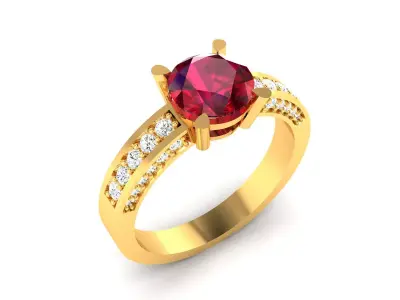 Women Ring  Render 3dm STL OBJ FBX Details 3D print model 196