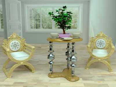 Coffee Party 4K 3D model