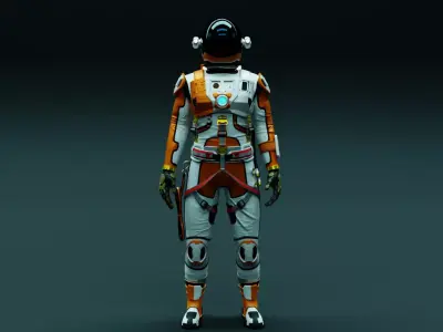 Sci-fi astronaut  3D model