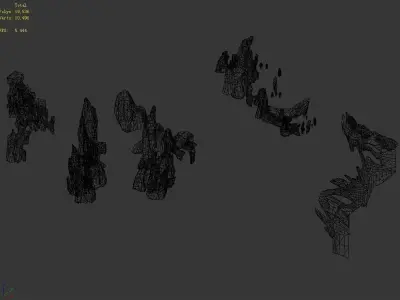 Magic Palace - mountain gravel 07 3D model