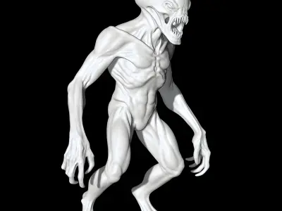Alien Monster STL High-Detail Horror Creature for Resin or FDM 3D print model