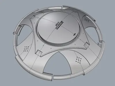 UFO concept mood lighting media player 3D modeling source 3D print model