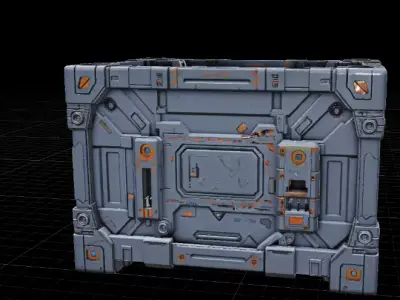 Stylized Modular Crate Game Ready Environment 3D Model Low-poly 3D model