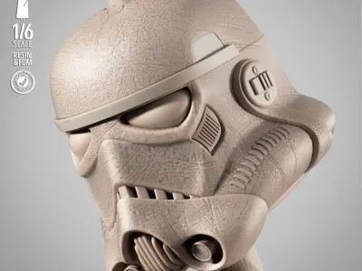 STAR WARS Mandalorain on Blurgg Sculpture 3D print model