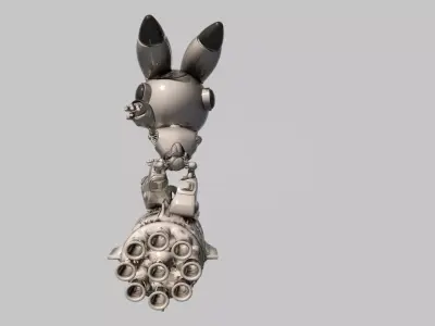 Mechanical Doll Rocket Vehicle Low-poly 3D model