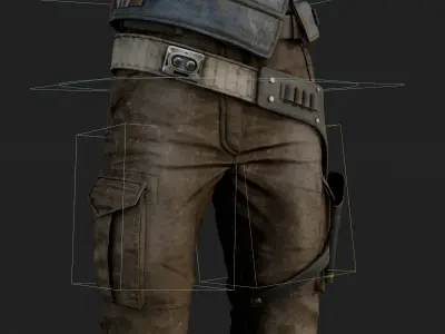 Cal Kestis Jedi Survivor 3D Model Rigged PBR Blender FBX OBJ Low-poly 3D model