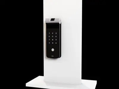 Large Digital Door Lock 3D model YDR 41A Low-poly 3D model Low-poly 3D model