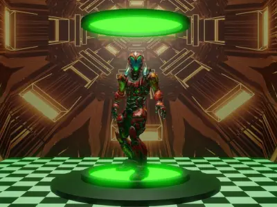 Cyber Venom Low-poly 3D model