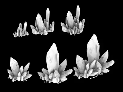 Heterogeneous crystal combination 01 3D model