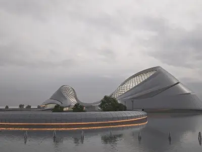 Seaside observation deck 3D model