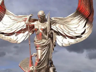 Medieval Angel slaying Dragon Collection 1 3D model