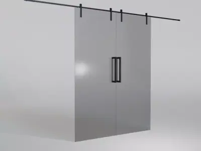 Glass slide doors 3D model