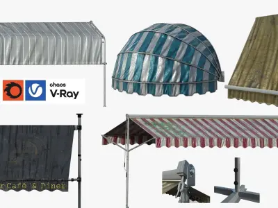 awning kitbash 3D model