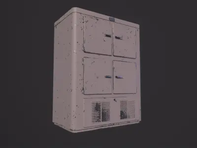 Mortuary Refrigerator 3D Model Low-poly 3D model